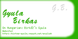 gyula birkas business card